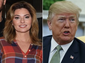 Shania Twain and Donald Trump. (Getty Images and AP file photos)