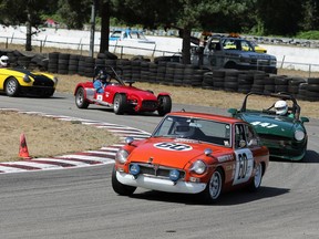 Drivers compete in the B.C. Historics Race weekend at Mission Raceway.