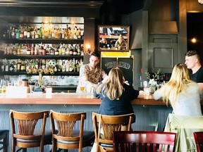 Bar at The Diamond in Gastown.