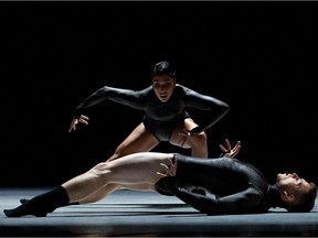 Ballet BC dancers Livona Ellis and Brandon Ellis in a scene from Beginning After. The Cayetano Soto piece is part of Ballet BC's Program 3 presentation.