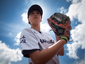 Pitcher Claire Eccles is back for a second season this summer with the Victoria HarbourCats of the West Coast League.