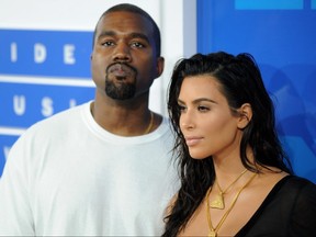 Kanye West and Kim Kardashian.