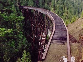 The Ladner Creek trestle In former times.