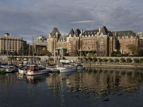 The  Empress Hotel at the Inner Harbour in downtown Victoria. The B.C. capital was listed as the top luxury housing market in the world by Christie's.