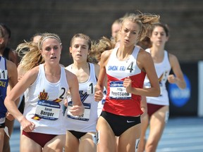 SFU junior Addy Townsend, #4, recently finished second in the 1,500 meters at the NCAA Div. 2 nationals.