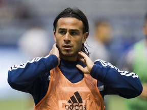 ‘My career has had its ups and downs. The memories that I have are all happiness and passion,’ says Mauro Rosales, pictured as a Whitecap in 2015. ‘If it didn’t feel as good, I wouldn’t have stayed as long as I did.’