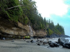 Mystic Beach is one of the great treasures on the coast of Vancouver Island. It's located between Sooke and Port Renfrew.