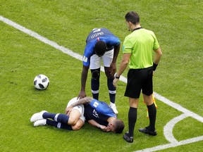 Oh, the French! Defender Lucas Hernandez looks to be in agony on the field during France’s opening World Cup match against Australia last weekend. Hernandez rolled around on the pitch at every opportunity, embellishing fouls.