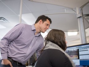 Peter Chow-White in Simon Fraser University's GeNA Lab, where among other innovations the lab comes up with ways to help sports teams.