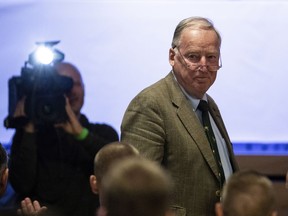 Alexander Gauland, co-faction leader of the Alternative for Germany, AfD at the federal parliament Bundestag, attends a congress of the party's youth organization ' Junge Alternative', 'Young Alternative', at Seebach, Germany, Saturday, June 2, 2018.