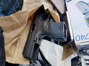 Surrey RCMP seize handgun and drugs during a traffic stop in Newton on June. 26.