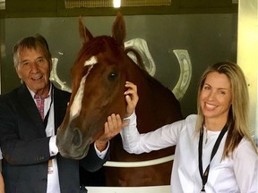 Langley's John and Tanya Gunther, father and daughter, own a thoroughbred breeding farm in Kentucky. The family bred Justify, which won the Triple Crown on Saturday.