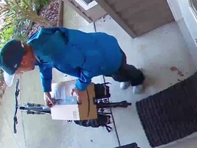 A Richmond homeowner captured a parcel theft on video.