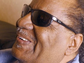 FILE - In this Jan. 11, 2001 file photo, Clarence Fountain, founder of the Grammy-winning gospel group The Blind Boys of Alabama, appears before a show in San Francisco. Fountain died Sunday, June 3, 2018, in a hospital in Baton Rouge, La. He was 88.