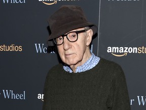 FILE - In this Nov. 14, 2017 file photo, director Woody Allen attends a special screening of "Wonder Wheel" in New York. Allen says he should be the face of the #MeToo movement in terms of what to do right. Allen says he's a "big advocate" of #MeToo and that he should be the poster face for the movement because he has worked with hundreds of actresses over 50 years, and they've never "suggested any impropriety." Dylan Farrow, Allen's daughter, in 2014 renewed the claim that Allen molested her in 1992 when she was seven. Allen has long denied the allegations.
