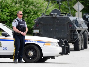 Port Coquitlam police out at Hyde Creek Wednesday after multiple residents called early in the morning to report what sounded like gunfire.