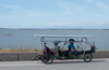Justin Lemire-Elmore and Anne-Sophie Rodet are driving a solar-electric rowbike in the SunTrip 2018 e-bike rally. They took the trike for a spin out near Tsawassen recently.