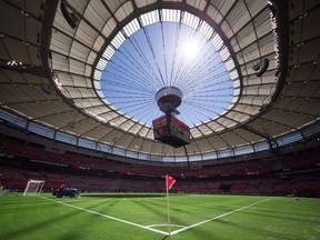 B.C. Place Stadium in Vancouver hosted matches for the FIFA Women's World Cup in 2015 but won't be included among the Canadian venues for the men's 2026 World Cup.