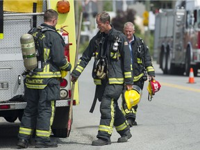 Several people have been displaced after a fire in Burnaby on Saturday evening destroyed a duplex.