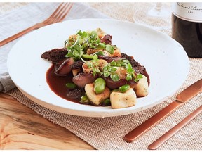 Herbed gnocchi with morel mushroom and fava bean ragout by The Arbor chef Rob Clarke.