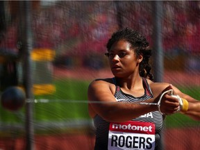 Camryn Rogers of Canada in action during the final of the women's hammer on day five of The IAAF World U20 Championships on July 14, 2018 in Tampere, Finland.