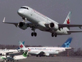 An Air Canada jet takes off from Halifax Stanfield International Airport in Enfield, N.S. on Thursday, March 8, 2012. (THE CANADIAN PRESS/Andrew Vaughan)