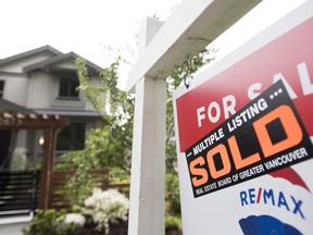 A real estate sign is pictured in Vancouver, B.C., Tuesday, June, 12, 2018.