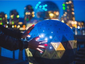 A free interactive art installation will allow participants to control Vancouver's night skyline by changing the lights on Science World.