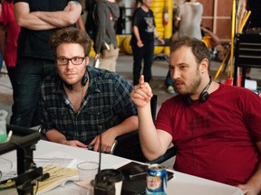 Vancouver's own Seth Rogen and Evan Goldberg are among the 2018 inductees to Canada's Walk of Fame for its 20th anniversary. The pair is pictured in this 2013 photo on the set of This Is The End.