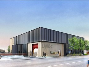 An artist's rendering of the Wood Innovation Research Lab in Prince George that is the most airtight industrial building on the continent.