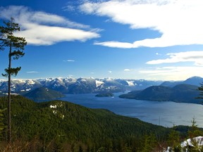 On top of the world on the Sunshine Coast Trail.