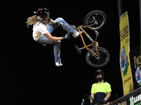 Zach Newman competes in the BMX Vert Final during the ESPN X-Games at U.S. Bank Stadium on July 19 in Minneapolis, Minn. Newman got into his sport watching it live at his local state fair. Now he's returning the favour with daily shows at the PNE.
