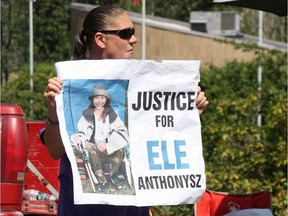 Friends and family of Eleanor "Ele" Anthonysz held a rally in Mission protesting the transfer of Anthonysz' convicted killer, Walter Joseph Ramsay, to medium-security prison in Mission.