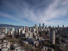 Condos and apartment buildings are seen in downtown Vancouver, B.C.