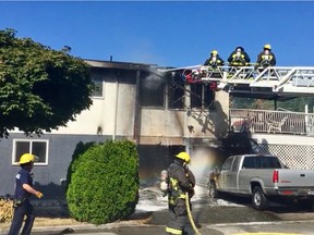 Crews are currently on the scene of a second-alarm fire in east Vancouver on Tuesday morning.