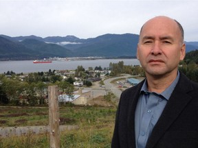 FILE PHOTO: Haisla chief councillor Ellis Ross with a view in the background of his community and Douglas Channel.