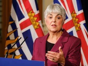 B.C. maintained its budget surplus in the last fiscal year even though it boosted spending on government programs by almost $3 billion and covered significant expenses from disastrous wildfires in 2017. B.C. Finance Minister Carole James.