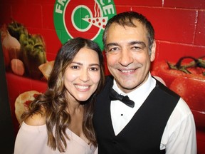 PAYING IT FORWARD: Successful businessman Ray Russell accompanied by his partner Tamila Khayrullaeva launched his Fresh Slice Cares foundation to support kids sports and build healthier communities. Initial fundraiser seeded a reported $43,000 for the new charity.