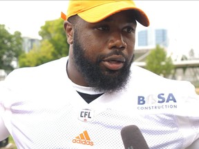 Shawn Lemon was both surprised and excited to learn last week that he had been traded to the B.C. Lions. He talked to reporters following a team practice in Surrey on Wednesday.