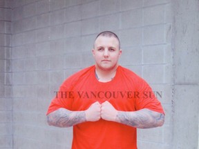 Jamie Bacon posed for this photo while in prison in 2010.