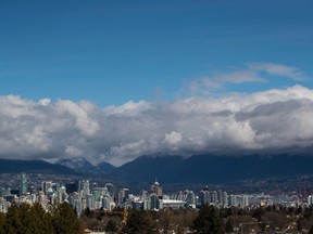 Condo and office towers fill the downtown skyline in Vancouver, B.C., on March 30, 2018.