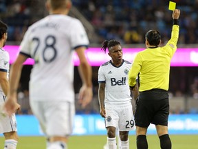 Yordy Reyna of the Whitecaps picked up his fifth yellow card of the season in Saturday night's 2-1 victory over the San Jose Earthquakes — triggering an automatic one-game suspension.