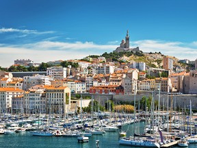 View of the old port of Marseille, France