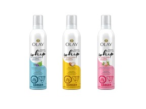 Olay Foaming Whip Body Wash collection.