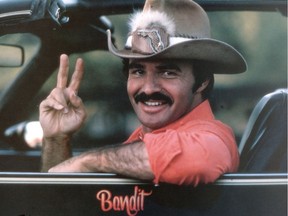 Burt Reynolds in the iconic 1970s road movie Smokey and the Bandit.