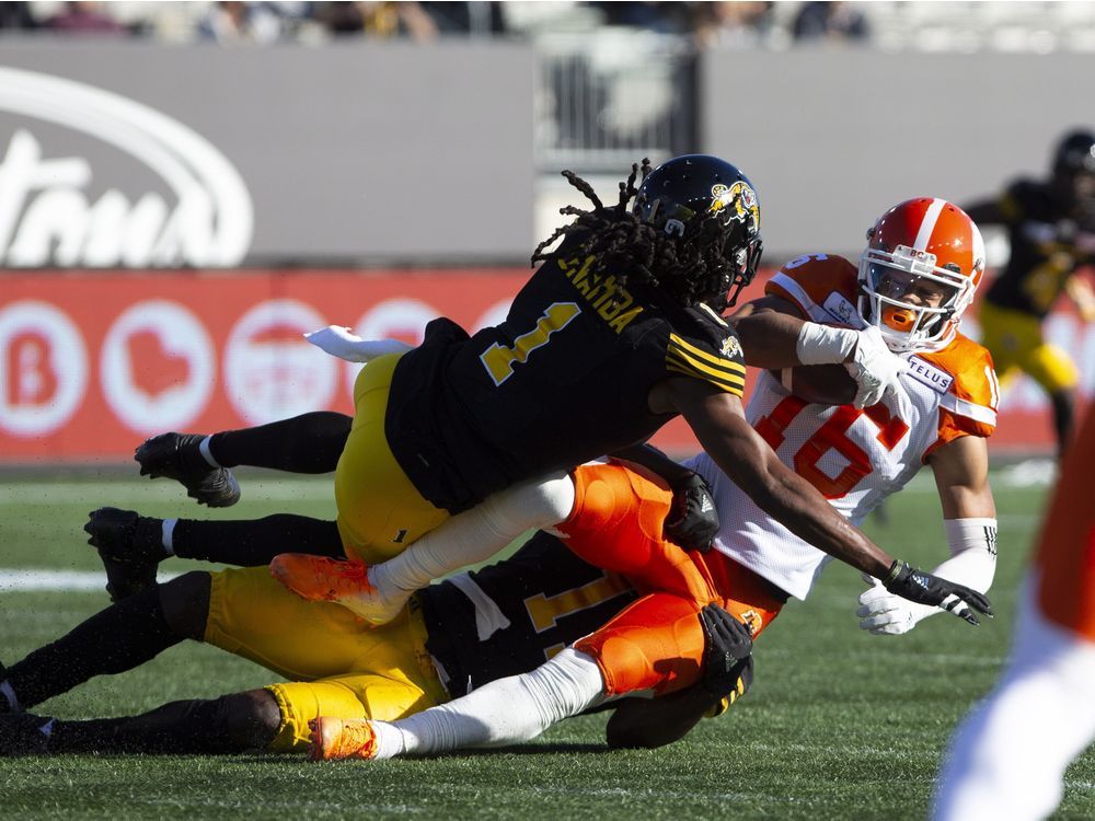 CFL Playoffs: B.C. Lions getting mauled by Hamilton Ticats