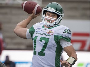 Saskatchewan Roughriders' Zach Collaros threw for a season-high 394 yards in Sunday's 34-29 win over the Montreal Alouettes.
