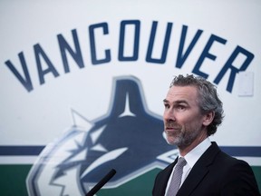 Vancouver Canucks President Trevor Linden speaks after NHL Commissioner Gary Bettman announced the 2019 NHL Entry Draft will be held in Vancouver, during a news conference in Vancouver on Wednesday, February 28, 2018.