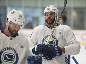Darren Archibald at Canucks 2018 training camp at the Meadow Park Sports Centre in Whistler last month.