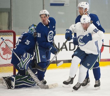 Vancouver Canucks 2018 training camp at the Meadow Park Sports Centre in Whistler, BC Friday, September 14, 2018.
